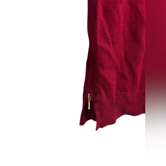 Banana Republic Women’s Sweater Red Pullover Zippers Wool Blend XS Cozy Winter - Picture 4 of 9